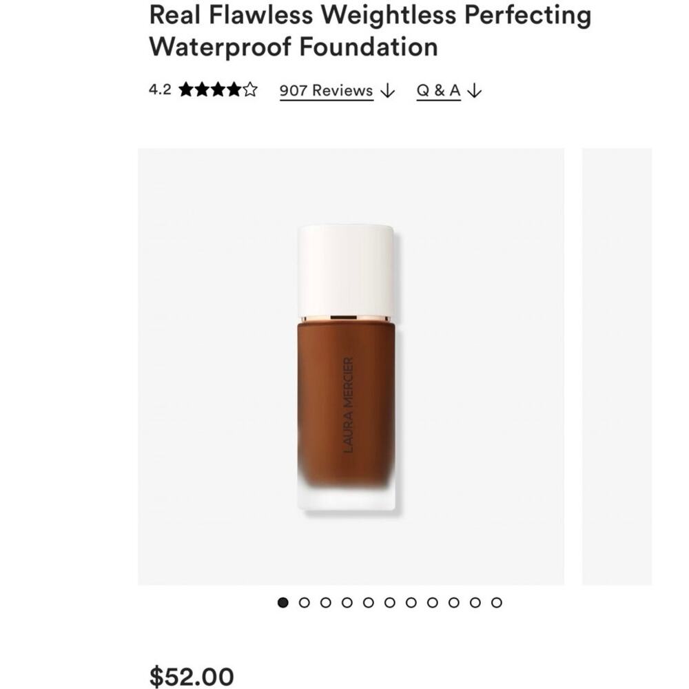 New Laura Mercier P-NY Real flawless weightless perfecting foundation Clove 1 oz